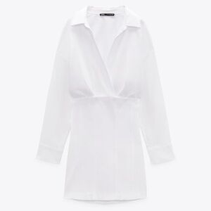 White Zara Shirt Dress for Sale up to 90% Off: Poshmark